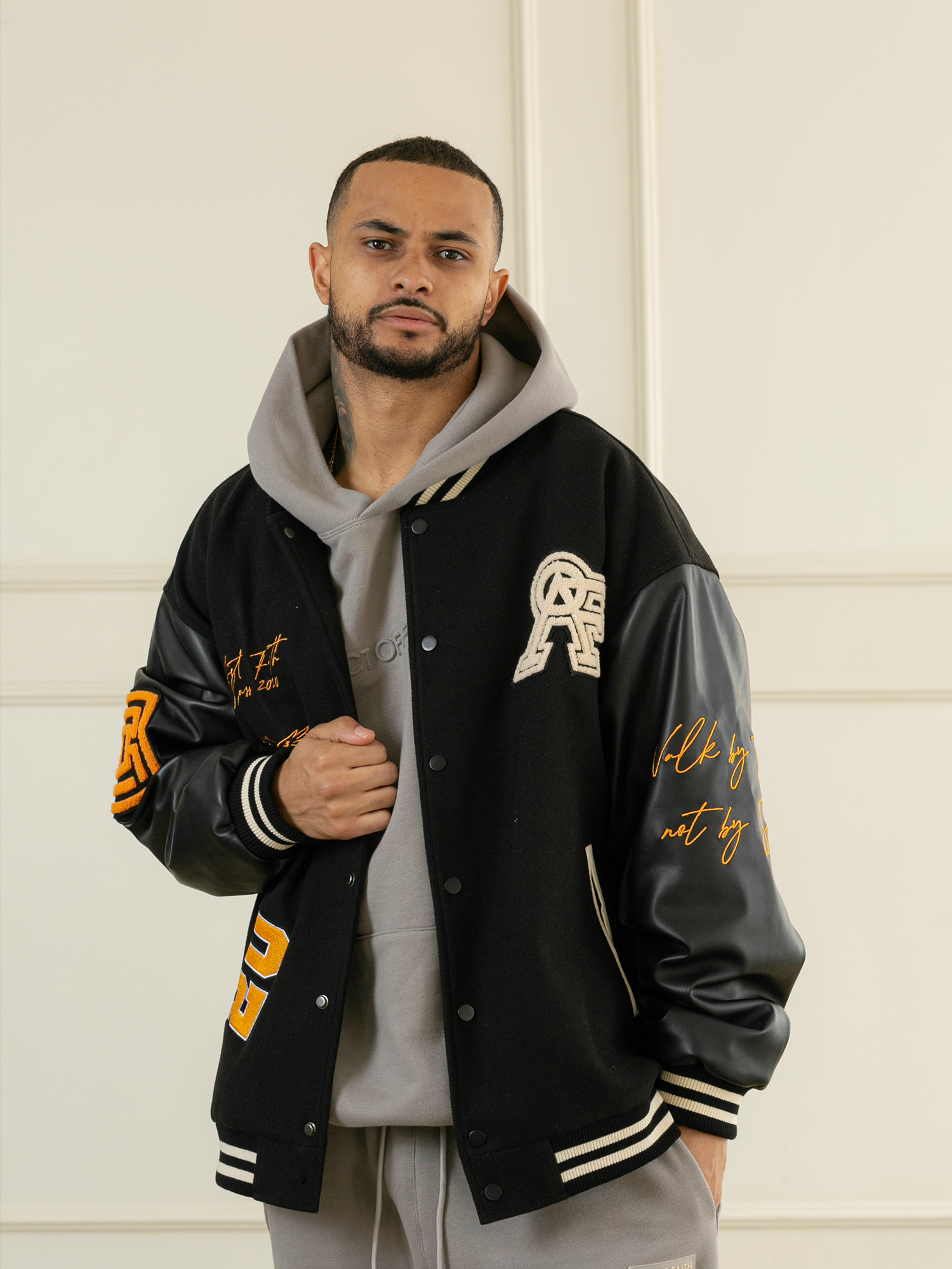 Aelfric Eden Men's Varsity Jackets Baseball Bomber Letterman